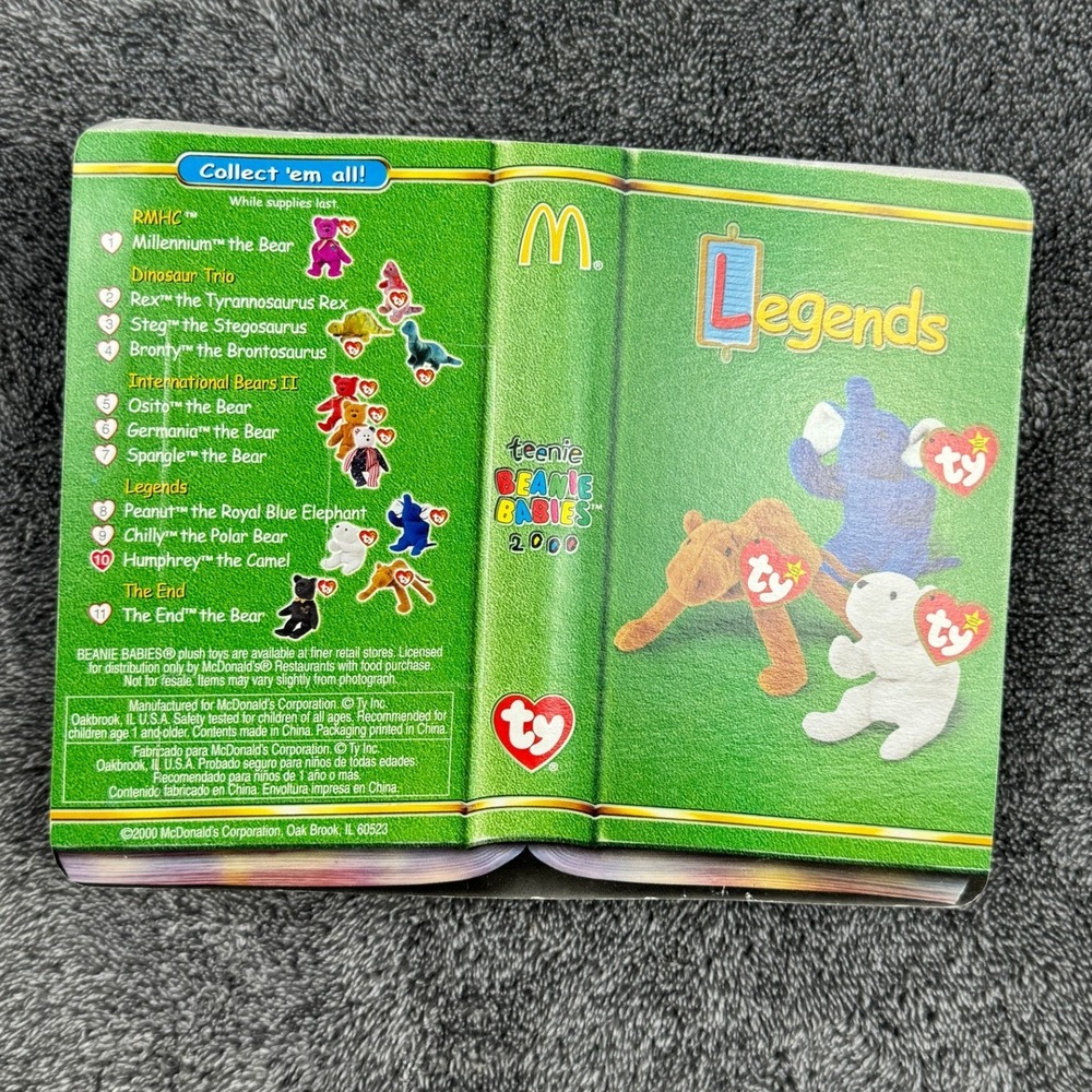 Ty Teenie Beanie Babies 2000 Humphrey the Camel McDonald's Legends Sealed Tan - Picture 3 of 4